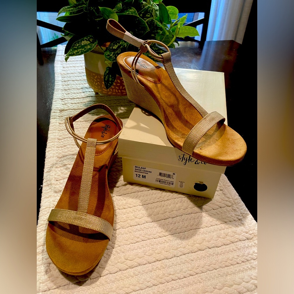 Mulanf Shine Canvas strap sandals